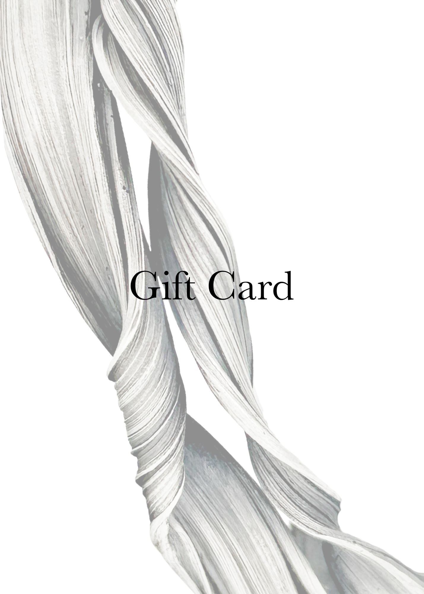 Jewelry Gift Card showing a sculptural form in sterling silver mitsuro hikime