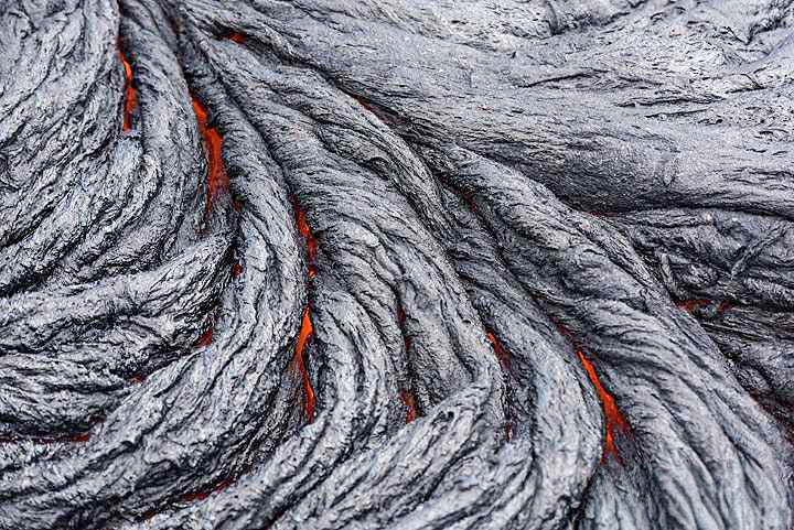 Pahoehoe Hoop Earrings - Sterling Silver