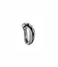 silver mitsuro hikime sculptural style ring by Michelle Hoting that resembles undulating canyon strata at antelope canyon